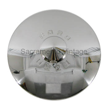 [495055] HUB CAP-  w/ FORD BLOCK LETTERS / POLISHED STAINLESS STEEL 1949-50 PASS