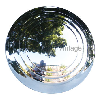 [05041-1] HUB CAP- 3 RING plain no V8 s/s 1932
