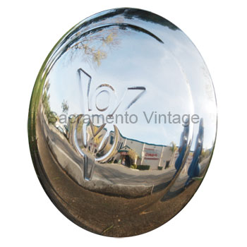[05044-1] HUB-CAP V-8 STAINLESS STEEL 1934