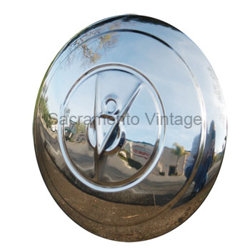 [05045-1] HUB-CAP V-8 STAINLESS STEEL 1935