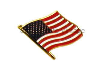 [09671-68] PIN - U.S.A. FLAG ON GOLD POLE  3/4" x 3/4"