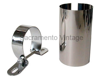 [00630-3] IGNITION COIL CHROME COVER AND MOUNTING BRACKET 1928-34 AND OTHERS