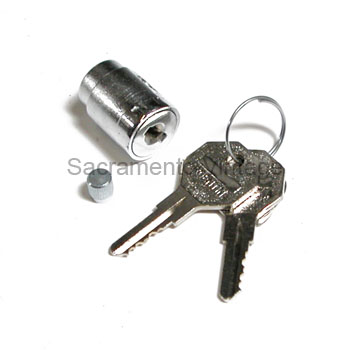 [05955-1] IGNITION CYLINDER AND KEYS 1935-48