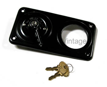 [03817] IGNITION SWITCH AND PANEL 1919-25 BLACK FINISH