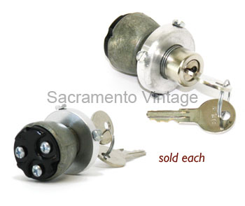 [00605-3] IGNITION SWITCH- Has authentic looking pop out style head / with accessory terminal 1928-31