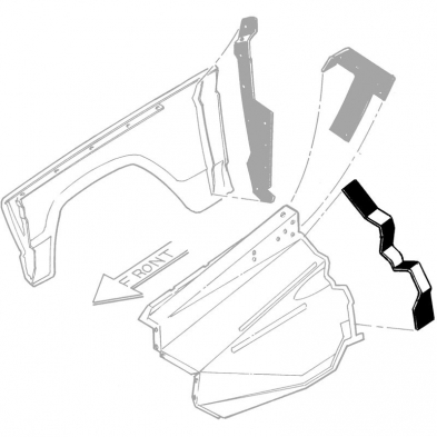 [208119] INNER FENDER TO FIREWALL SEAL 1967-72