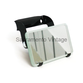 [04189] INSIDE MIRROR- OPEN CAR BLACK FINISH WITH BEVELED MIRROR  1916-27