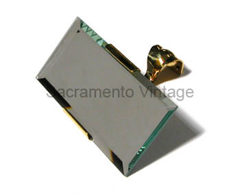 [04192] INSIDE MIRROR- OPEN CARS / BRASS  / CLAMP ON 6"