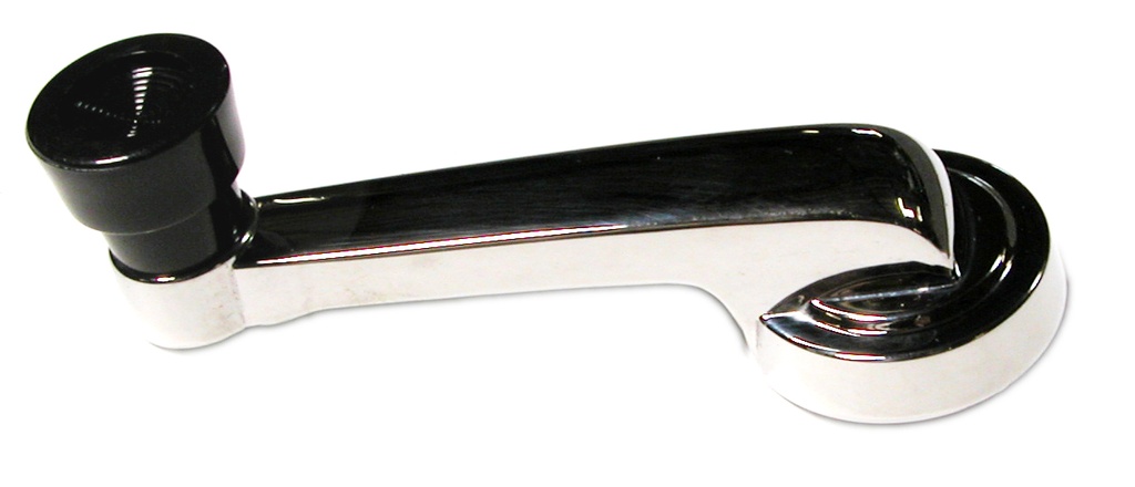 [08546-3] INSIDE WINDOW HANDLE With BLACK STEPPED KNOB 1957-58