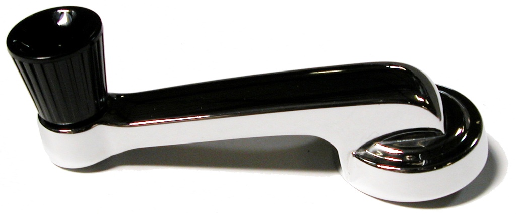 [08546-5] INSIDE WINDOW HANDLE With BLACK TAPERED KNOB 1961-66