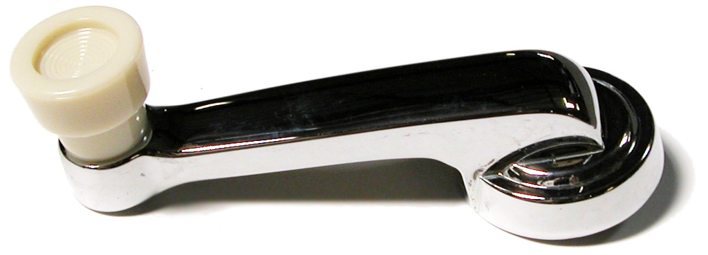 [08546-4] INSIDE WINDOW HANDLE WHITE KNOB 1958-60