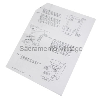 [06476-8] INSTRUCTIONS- 1933-34 RUMBLE SEAT LID - FROM TRUNK TO RUMBLE