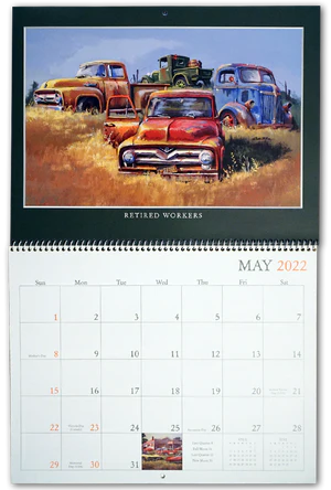 [02063-22] JUNKYARD CALENDAR-  2022 Sacramento Vintage - Spiral Bound -Open 11" x 19"  by Dale Klee  -  LIMITED