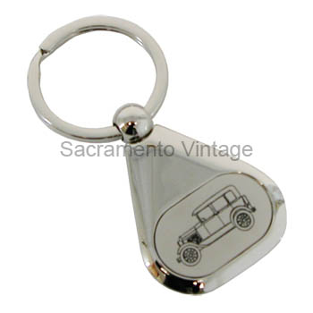 [01191-5] KEYCHAIN - 1930 FORDOR SEDAN Chrome plated Swivel