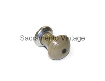[05954-65] L/KNOB-ALL,GREY TAN W/BLK. 1947-48