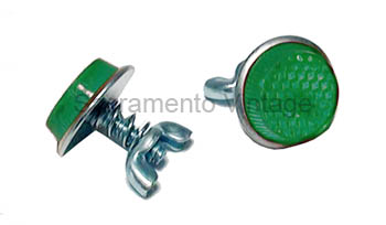 [00738-7] L/PLATE REFLECTOR BOLTS- GREEN 3/4"