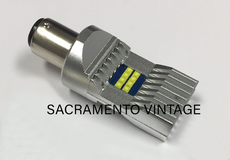 [00688-LED-4] LED HEADLAMP BULB- BRIGHT WHITE 6-8-12 VOLT + or - GROUND 1928-34 USE W/ GENERATOR OR ALT 6500 K BRIGHT WHITE- USE WITH REFLECTOR