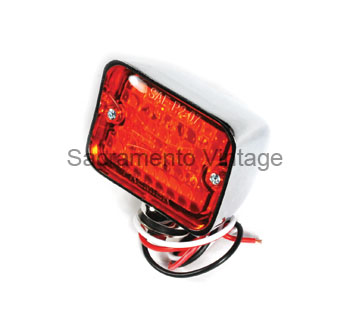 [13216-LED] LED ROD LIGHT  WITH AMBER LENS LARGE CHROME 2 1/4