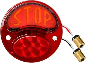 [00728-3-LED] LED S-T-O-P TAIL LAMP LENS- 12 VOLT / NEGATIVE GROUND / 1929-31 