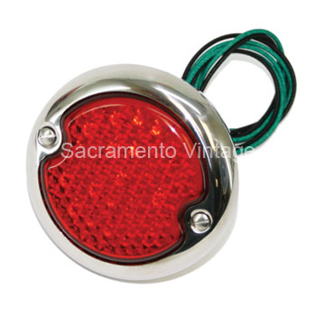 [06118-7-LED] L-E-D TAIL LAMP- 1933-36 PASS & 1946-54 PU RIGHT 12V. POLISHED S/S