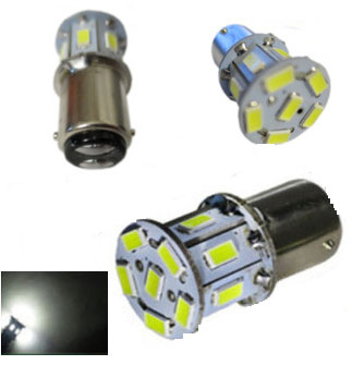 [06142-W-LED] LED TAIL LAMP BULB- WHITE  STRAIGHT PINS 6-12 VOLT + OR - 1933-37 1142 STYLE