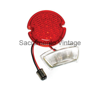 [06126-1-LED] LED TAIL LAMP LENS  RETRO FIT 1933-36 & 1946-52 PU LEFT 12V.