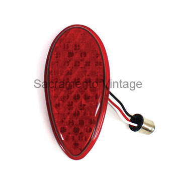 [06128-1-LED] LED TAIL LAMP LENS 1938-39  RETRO FIT 12V. PLUG & PLAY