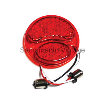 [00728-11-12] L-E-D TAIL LAMP LENS- RIGHT / ALL RED / 12 VOLT / NEGATIVE GROUND  1928-31