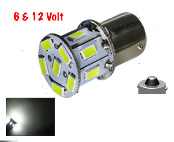 [00751-LED] LED- STOP LIGHT BULB - WHITE 6-12 VOLT  + or -  Ground 1928-51