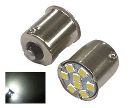 [00689-12-LED] LED- TAIL, COWL, DASH, DOME, PARK LIGHT BULB- WHITE 12 VOLT  + or -  Ground 1928-51