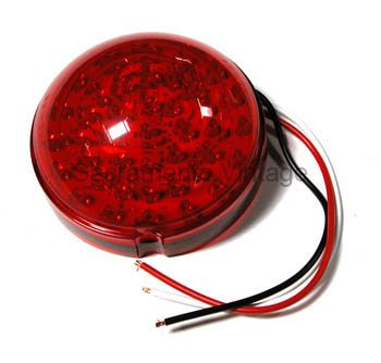 [13255-4] LENS ASSEMBLY- Pontiac Style LED 41 Red LEDs 12 volt Round