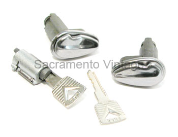 [08495] LOCK SET- DOORS and IGNITION w/ 1 key 1953-60