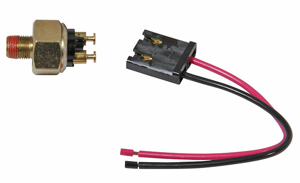 [05249-2] LOW PRESSURE STOP LIGHT SWITCH KIT- 45 PSI NOT FOR USE WITH SILICONE FLUID. 1/8 NPT THREAD. FLAT TOP TERMINALS- SWITCH AND PIGTAIL