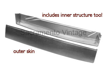 [06865-10-1] LOWER DOOR PANELS LH 2DR 1937-40 DIE STAMPED