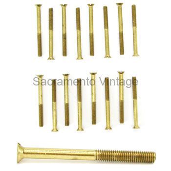 [03452-0-16] MAGNETO CLAMPING SCREW SET- (16) BRASS 1911-27 ORIGINAL 14-24 THREAD