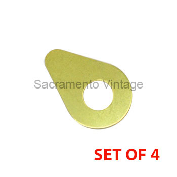 [03451-2] MAGNETO SUPPORT SHIMS- BRASS 1909-27 .032 THICK / LAMINATED (SET OF 4)