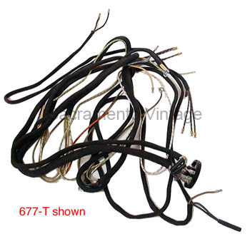 [00677-T] SIGNAL LIGHT MAIN HARNESS- TWO BULB REFLECTOR  USING PARKING LAMP SOCKET  1928-31