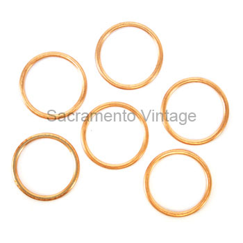 [03573-4] MANIFOLD GLAND RINGS ONLY- COPPER  (6) 1909-27
