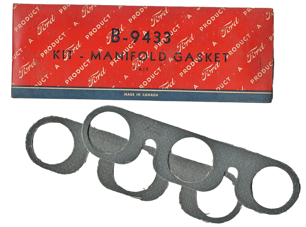 [00395-6] MANIFOLD GASKETS- NOS FORD 1928-34 CANADA - NEW OLD STOCK - SCRIPT
