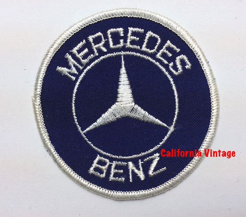 [PATCH-MERCEDES] MERCEDES BENZ EMBROIDERED PATCH 3IN BLUE CIRCLE WITH WHITE TRIM AND LETTERING