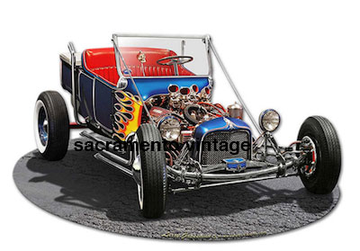 [09847] METAL SIGN- KOOKIE CAR 12" X 18" CUTOUT FULL COLOR