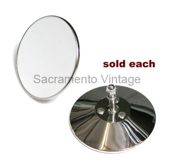 [06933] MIRROR HEAD ONLY- 4" 1930-40 STAINLESS STEEL