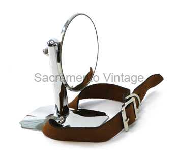 [01197-1] MIRROR- For Side Mount Tire w/ leather strap 1928-31