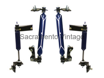 [01149] MODERN TUBULAR SHOCK KIT- FRONT & REAR 1928-31 - CLAMPS TO FRONT AXLE / NO DRILL REAR / 
