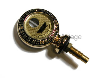 [03647] MOTOR METER- BRASS - WREATH RIM WITH FORD T WINGED EMBLEM