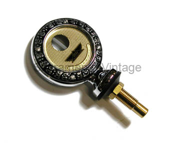 [03649] MOTOR METER- CHROME WREATH RIM WITH FORD T WINGED EMBLEM