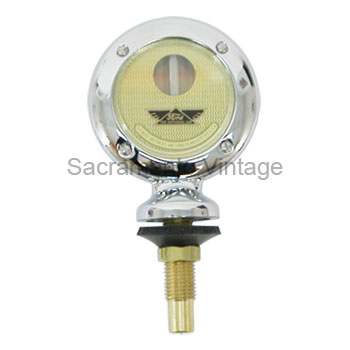 [03644] MOTOR METER- CHROME- PLAIN RIM WITH FORD WINGED EMBLEM