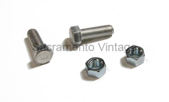 [03750-1] MOUNTING HARDWARE- CARBURETOR 1909-27 2 BOLTS - 2 NUTS ZINC