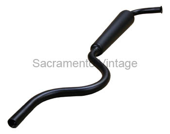 [00390-0] MUFFLER ASSEMBLY ARIES PAINTED BLACK MODEL A FORD 1928-1931