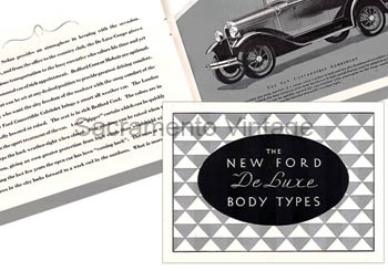 [09136] NEW FORD DELUXE BODY TYPES 1930 MODEL A FORD BOOKLET